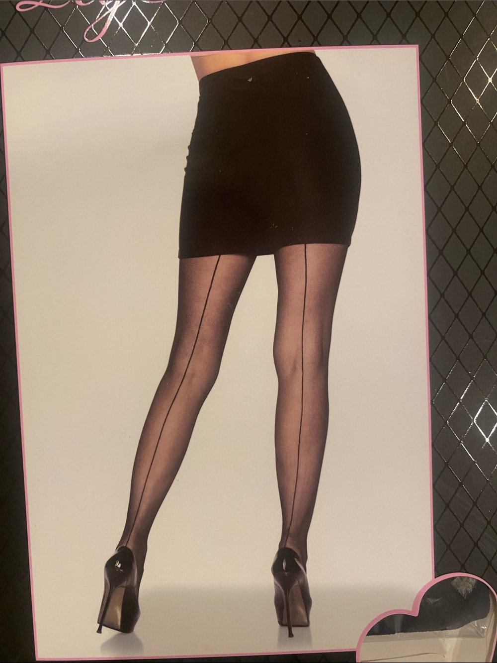 Brand new Leg Avenue Sheer Backseam Pantyhose - Black - Picture 2 of 3